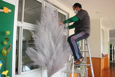 しっかり固定してと・・・。