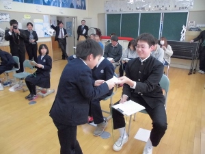 中学生も景品を貰えました