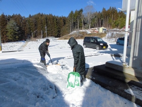 雪かきの様子