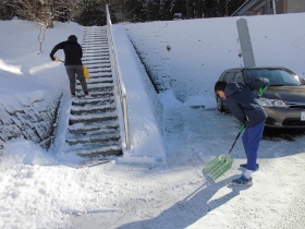 雪かきの様子
