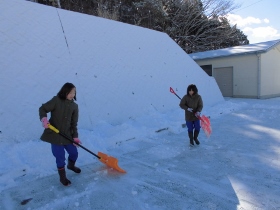 雪かきの様子