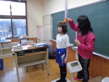 身体測定の様子