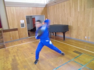 ボール投げの練習