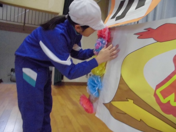 お花をつけて完成