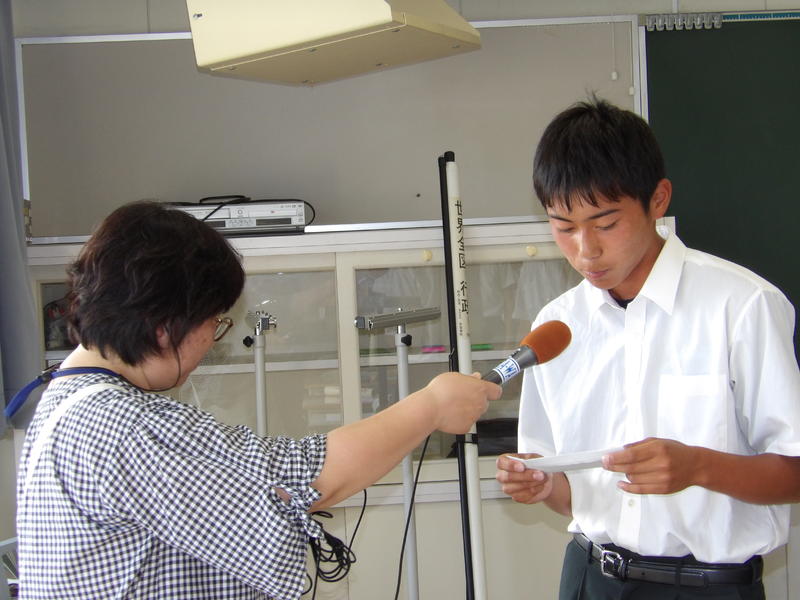 県大会のへの意気込みを語るキャプテン