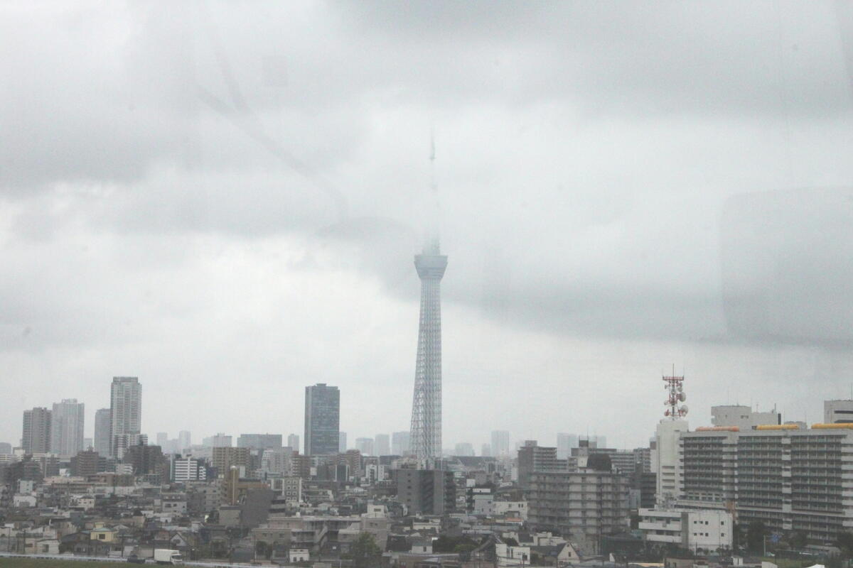 生憎の小雨・スカイツリー